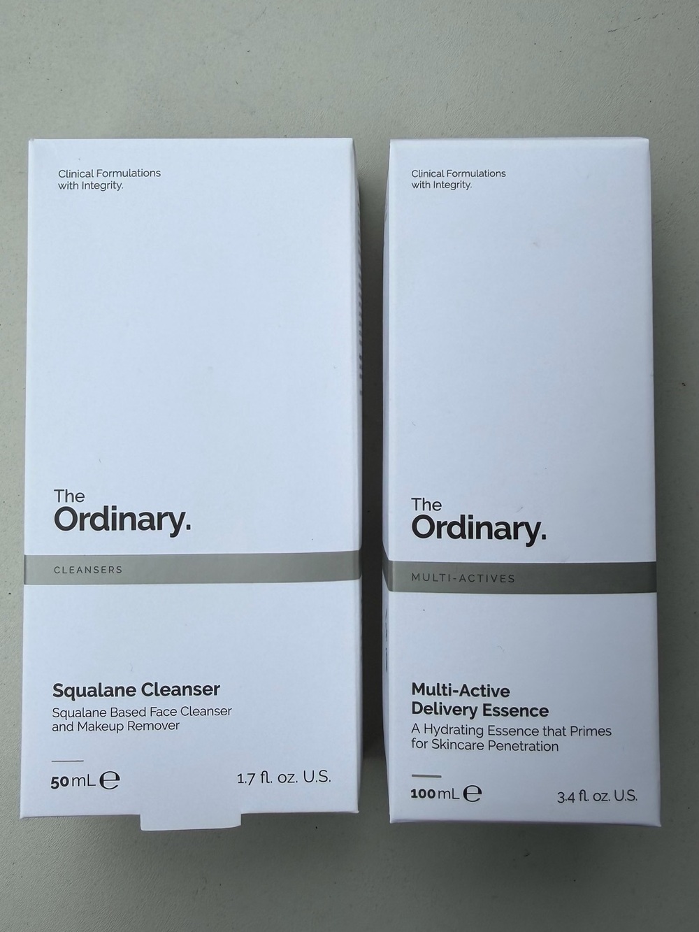 The Ordinary White Squalane Cleanser & Multi-Active Delivery Essence Duo